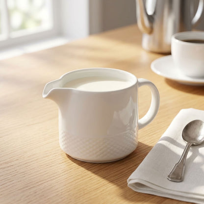 Ivory Weave Porcelain Milk Jug — 205 ml