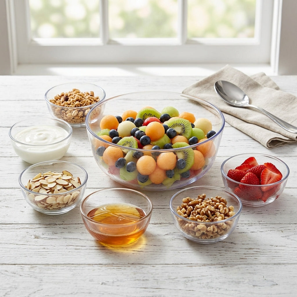 Salads 7-Piece Glass Bowls Set – Bowls  for Everyday Dining- Serving 6 People