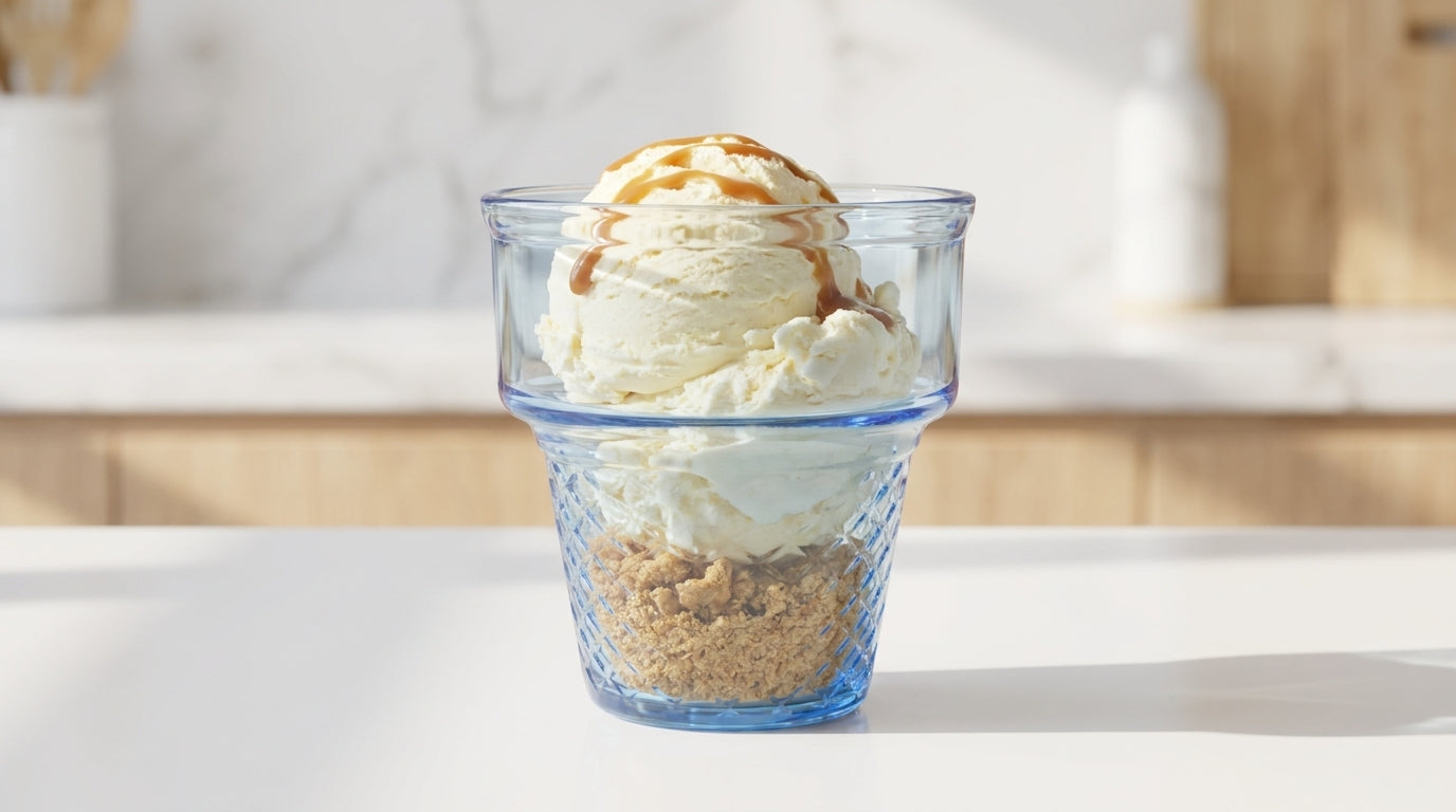 🍨 Elegant Glass Dessert Cups Set of 6 | Ice Cream, Fruit & Dessert Serving Bowls