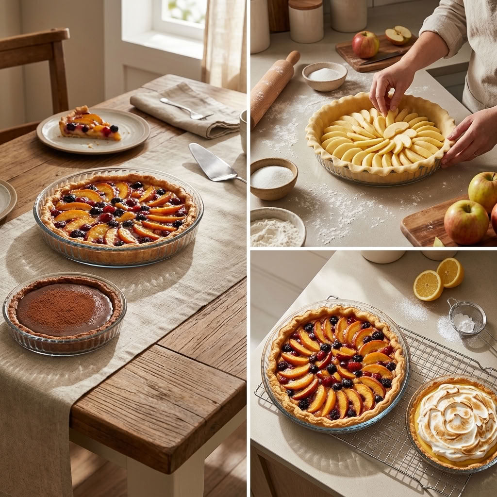 Double Borosilicate Glass Baking Dish Set – 32 cm & 26 cm