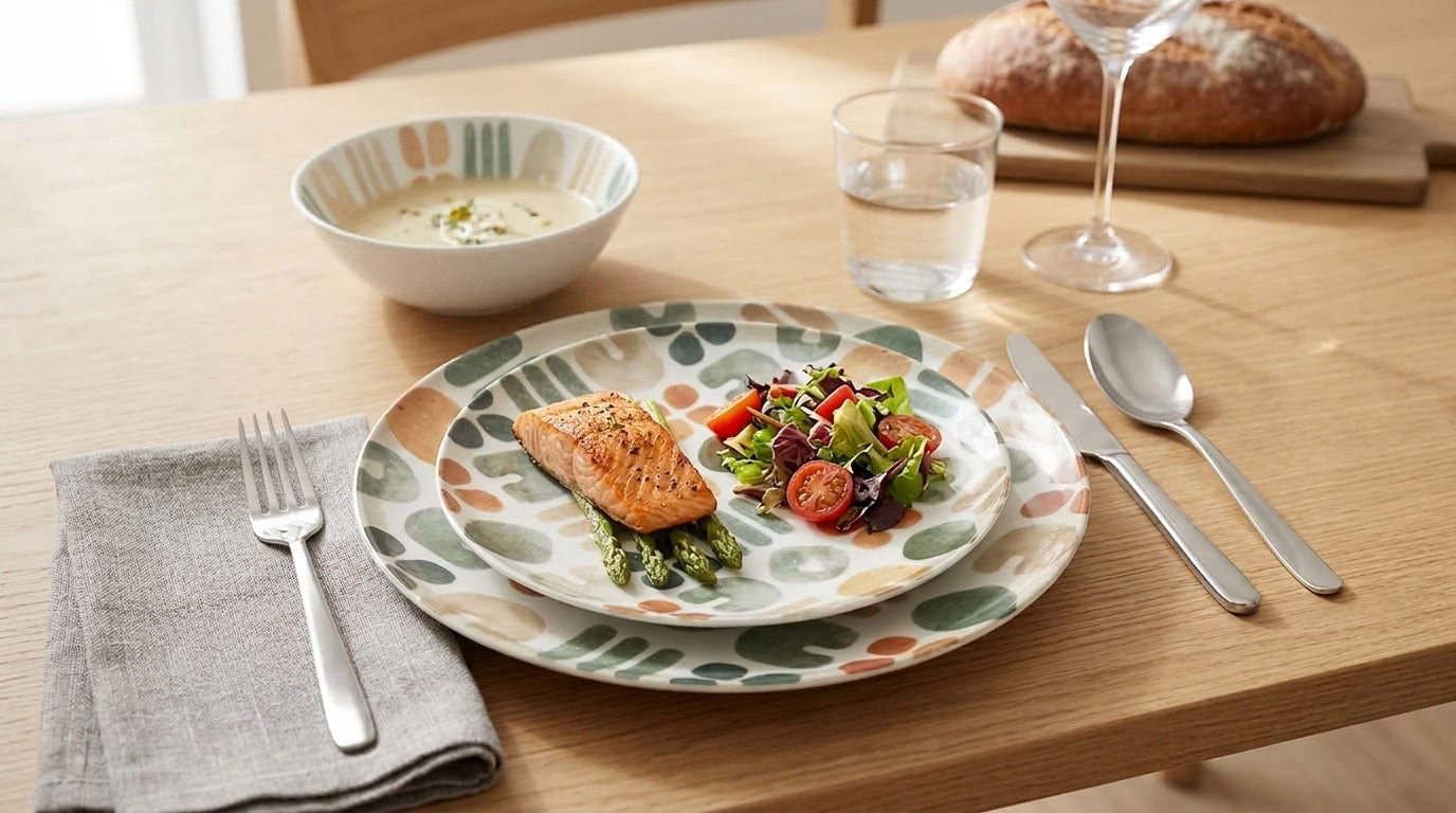 Verde Terra 24-Piece Porcelain Dinnerware Set