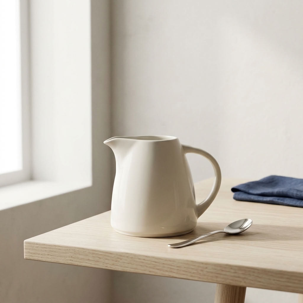 Morning Pour — 305 ml White Milk & Creamer Jug
