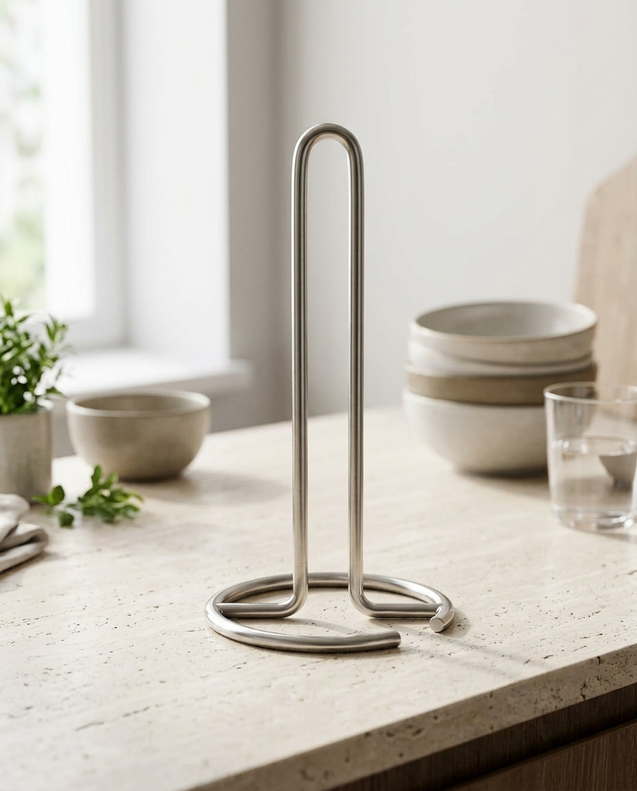 Minimalist Loop Stainless Steel Paper Towel Holder