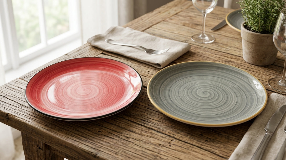 Spiral Porcelain Dinner Plate Set – 30 cm (Set of 2)