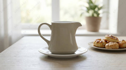 Elise Milk and Creamer Porcelain Pot  | Elegant for Tea & Coffee Serving