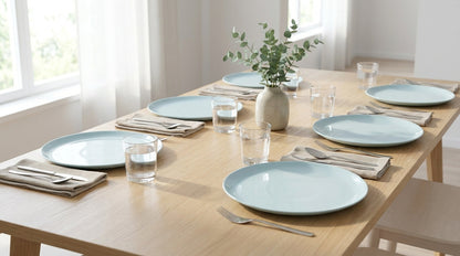 Litblu 6 Porcelain Plate set | Dinner or Steak plate 27 cm