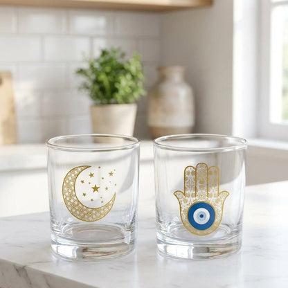 Hilulo Glass Tea & Juice Cups – 250ml Set of 6 | Elegant Everyday Serving Glasses