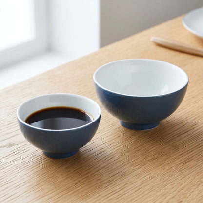 Mist & Stone — Set of 2 Porcelain Bowls | Elegant Grey Serving Bowls