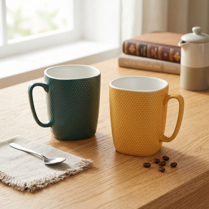 Munch Textured Mug Set for 2