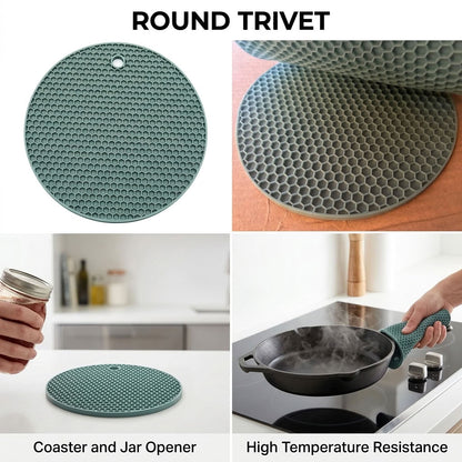 Honeycomb Silicone Heat-Resistant Trivet | Set of 2