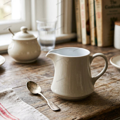 Elise Milk and Creamer Porcelain Pot  | Elegant for Tea & Coffee Serving