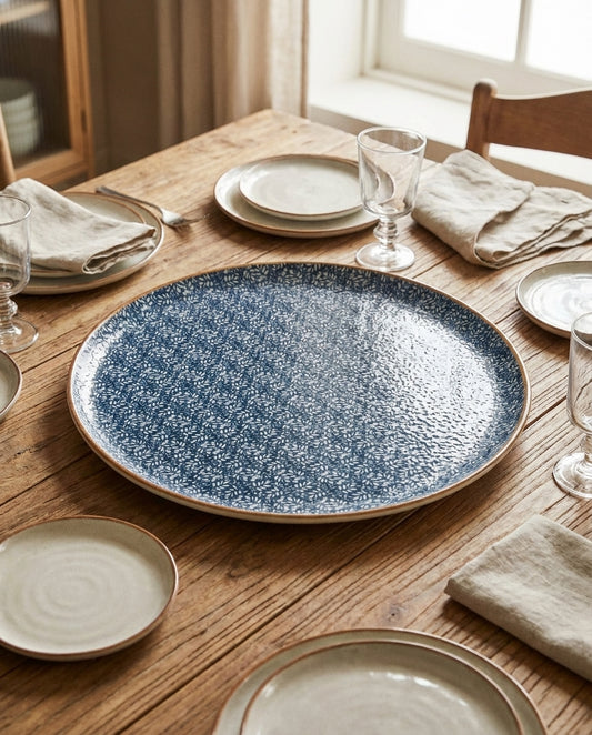 Blurondi Porcelain Platter – 32cm Elegant Serving Plate
