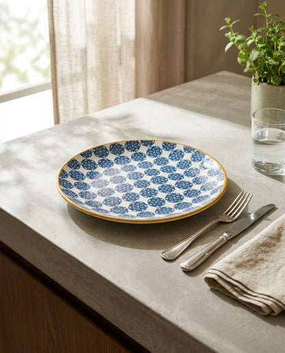 Floral 6 Porcelain Plate set | Dinner or Steak plate 27 cm