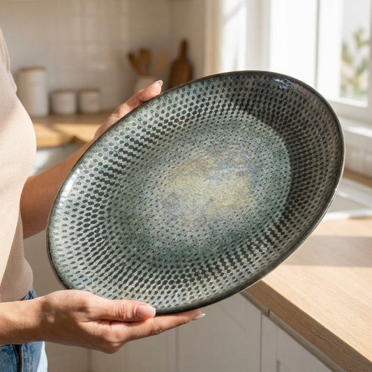 Vulvich Serving Porcelain Platter| Large Platter (36 × 28 cm)