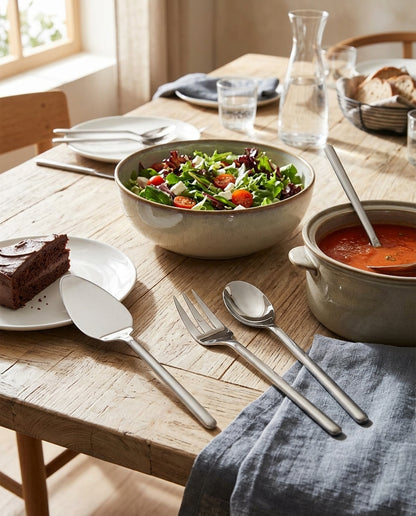 Sleek Stainless Steel 4-Piece Serving Utensil Set