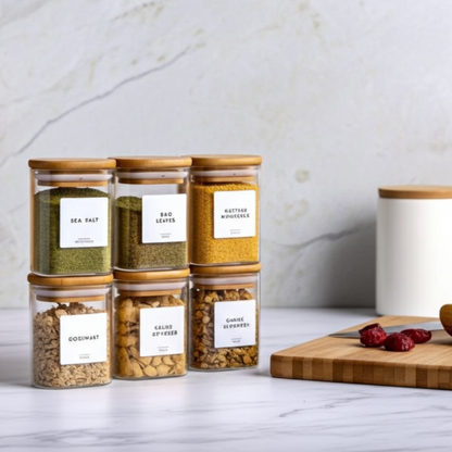 Clear 6 Spice Containers S