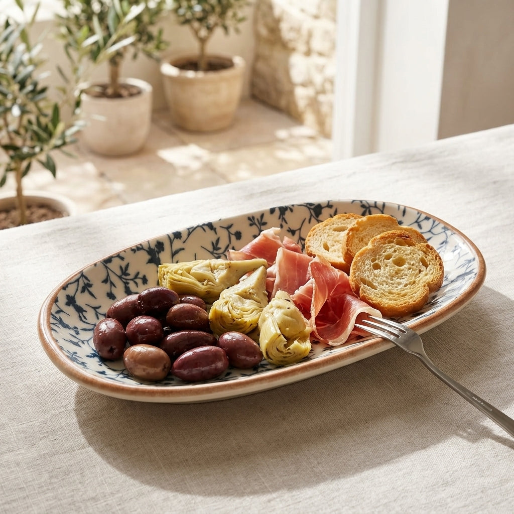 Leblue Turkish Porcelain Oval Appetizer Plates – Set of 3 (19 × 11 cm)