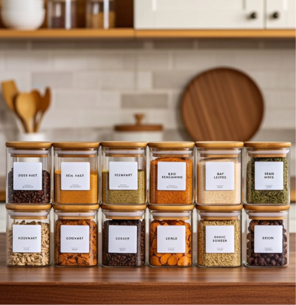 Clear 12 Spice Containers S