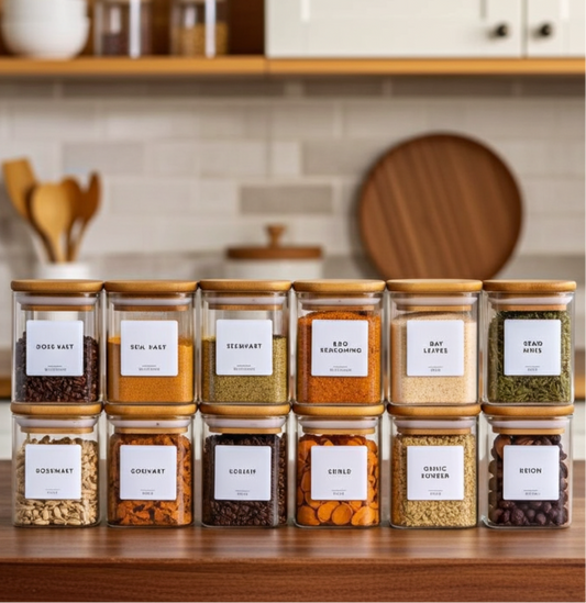 Clear 12 Spice Containers S