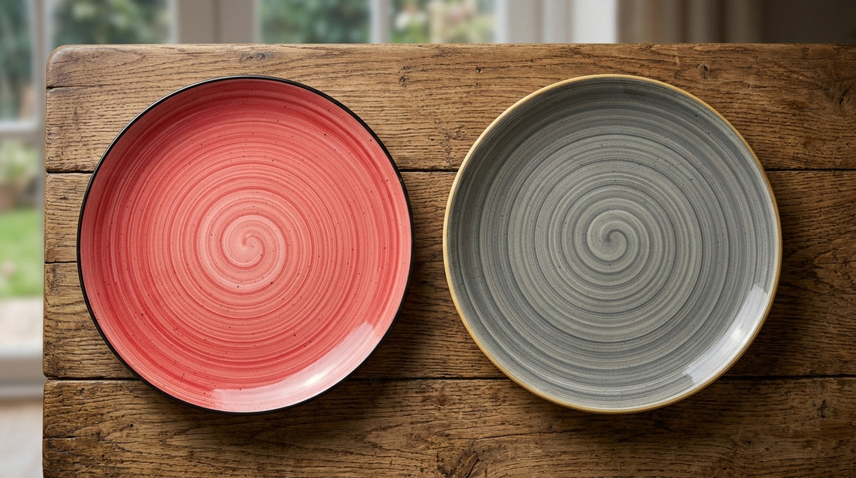 Spiral Porcelain Dinner Plate Set – 30 cm (Set of 2)