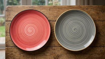 Spiral Porcelain Dinner Plate Set – 30 cm (Set of 2)