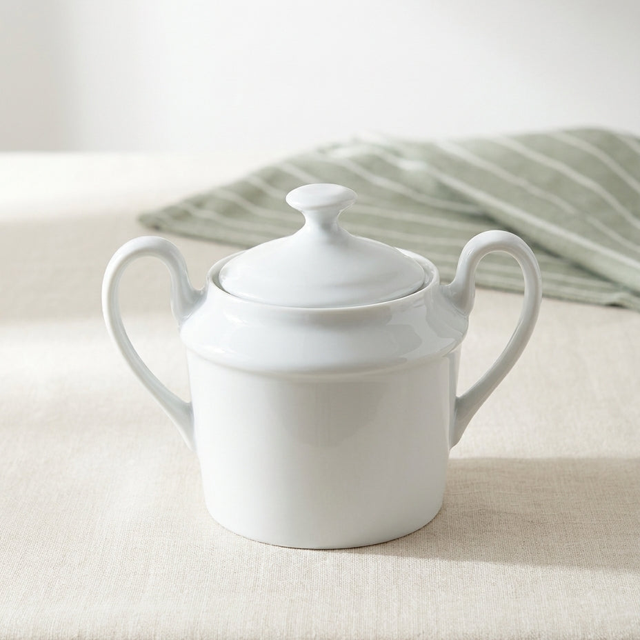 Makroon Sugar Porcelain Cup with Lid  | Elegant Sugar Jar for Tea & Coffee Serving
