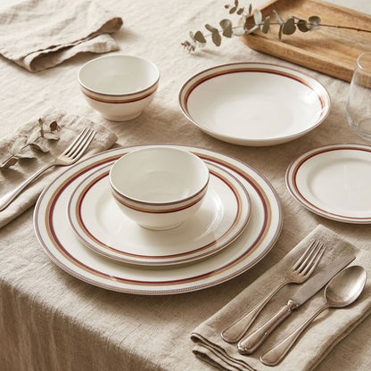 Regal Stripes ceramic dinnerware – styled place setting