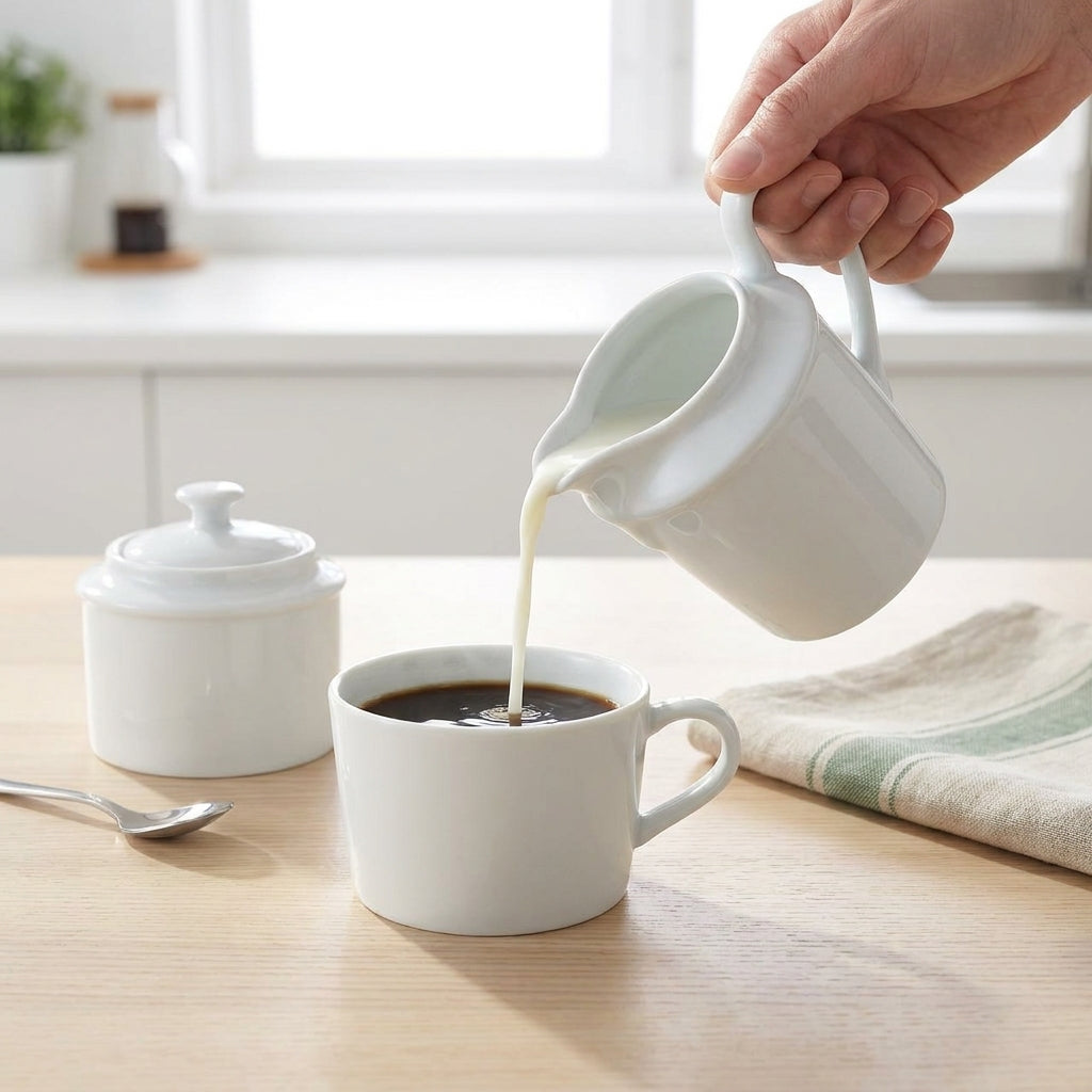 Makroon Milk and Creamer Porcelain Pot  | Elegant for Tea & Coffee Serving