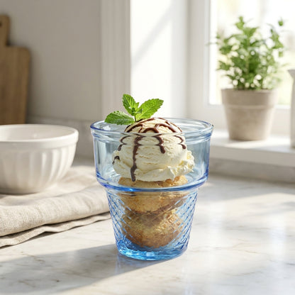 🍨 Elegant Glass Dessert Cups Set of 6 | Ice Cream, Fruit & Dessert Serving Bowls
