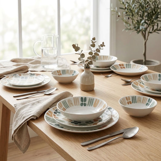 Verde Terra 24-Piece Porcelain Dinnerware Set