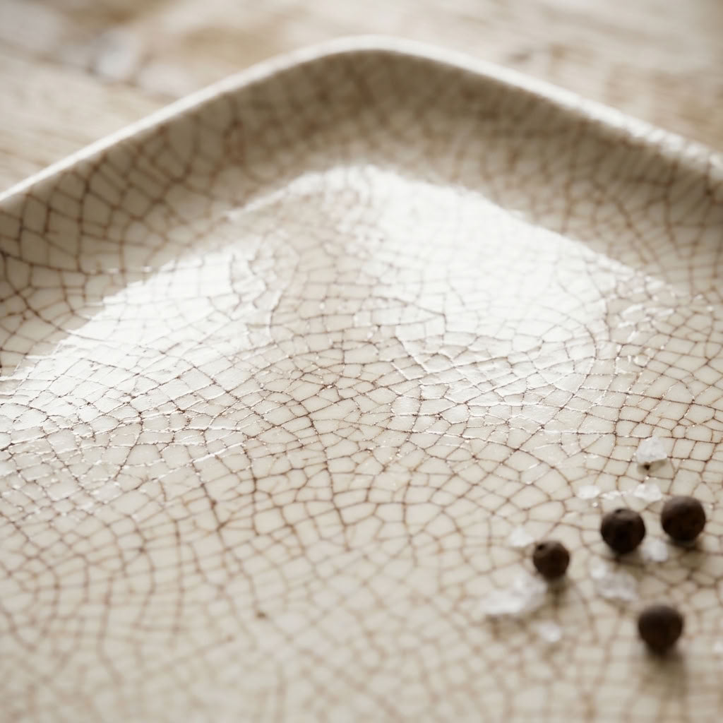 Moove Sand — Beige Rectangular Serving Platter, 36 × 25 cm