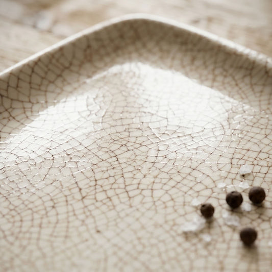 Moove Sand — Beige Rectangular Serving Platter, 36 × 25 cm