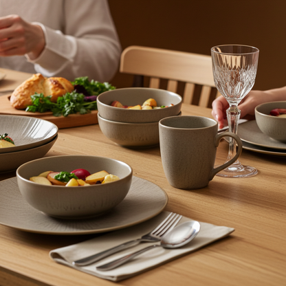 Rockary Dinner Set of 30 Porcelain Plates