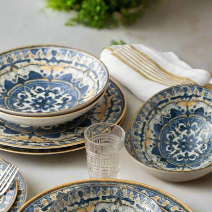 Otantik Dinner Set of 24 Porcelain Plates