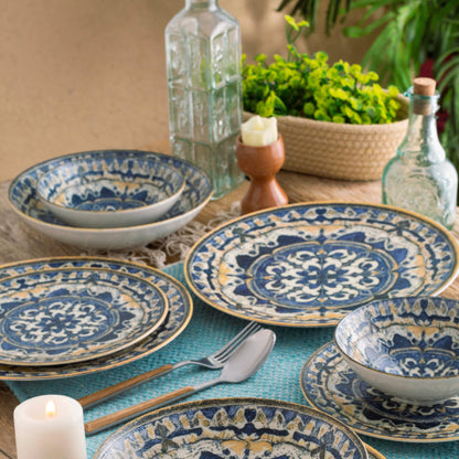 Otantik Dinner Set of 24 Porcelain Plates