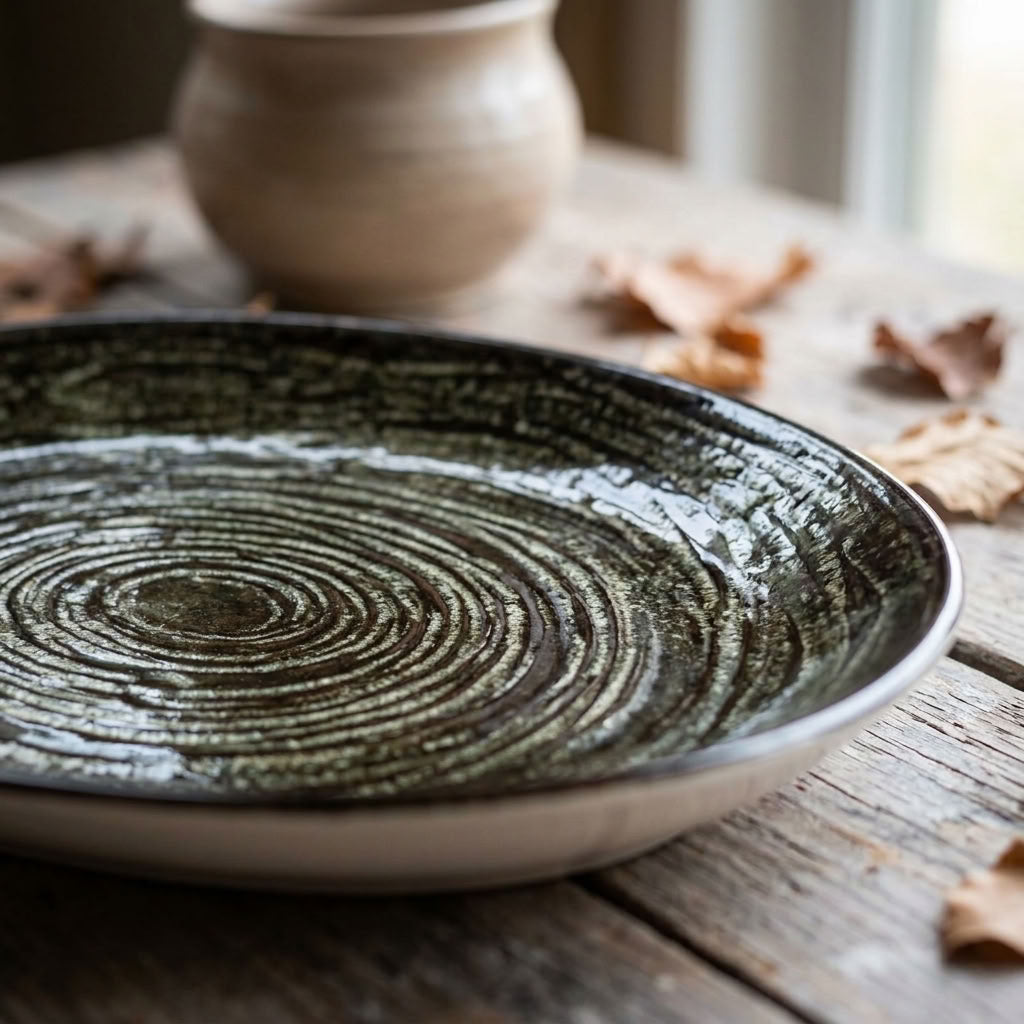 Bhule Oval Serving Porcelain Platters – Set of 2 (30 × 18.5 cm)