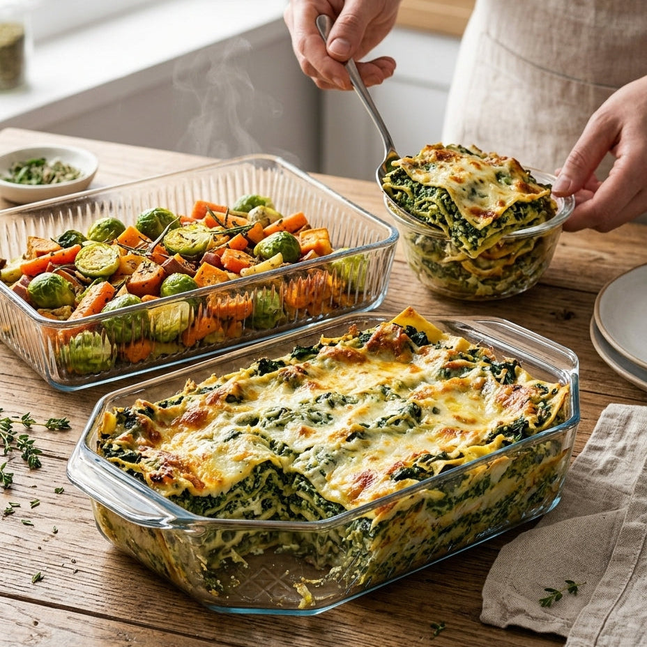 Bakserve 2-Piece Rectangular Glass Baking Dish Set | Made in Turkey