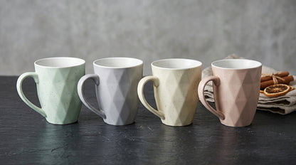 Geo Premium Mug Set for 4 | 390 ml