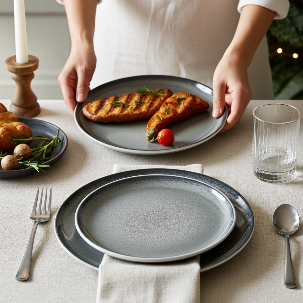 Daino 12 Plate Modern Dinner Set