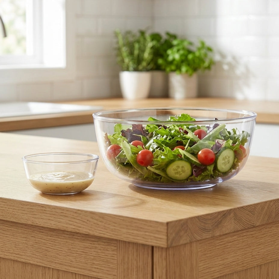 Salads 7-Piece Glass Bowls Set – Bowls  for Everyday Dining- Serving 6 People
