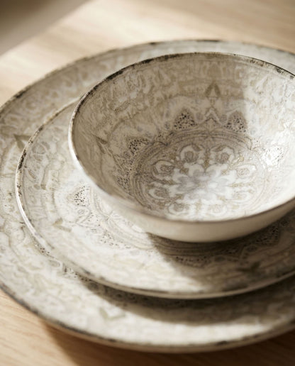 Maison Heritage Porcelain Dinner Set | 24 Pieces Family Tableware Collection