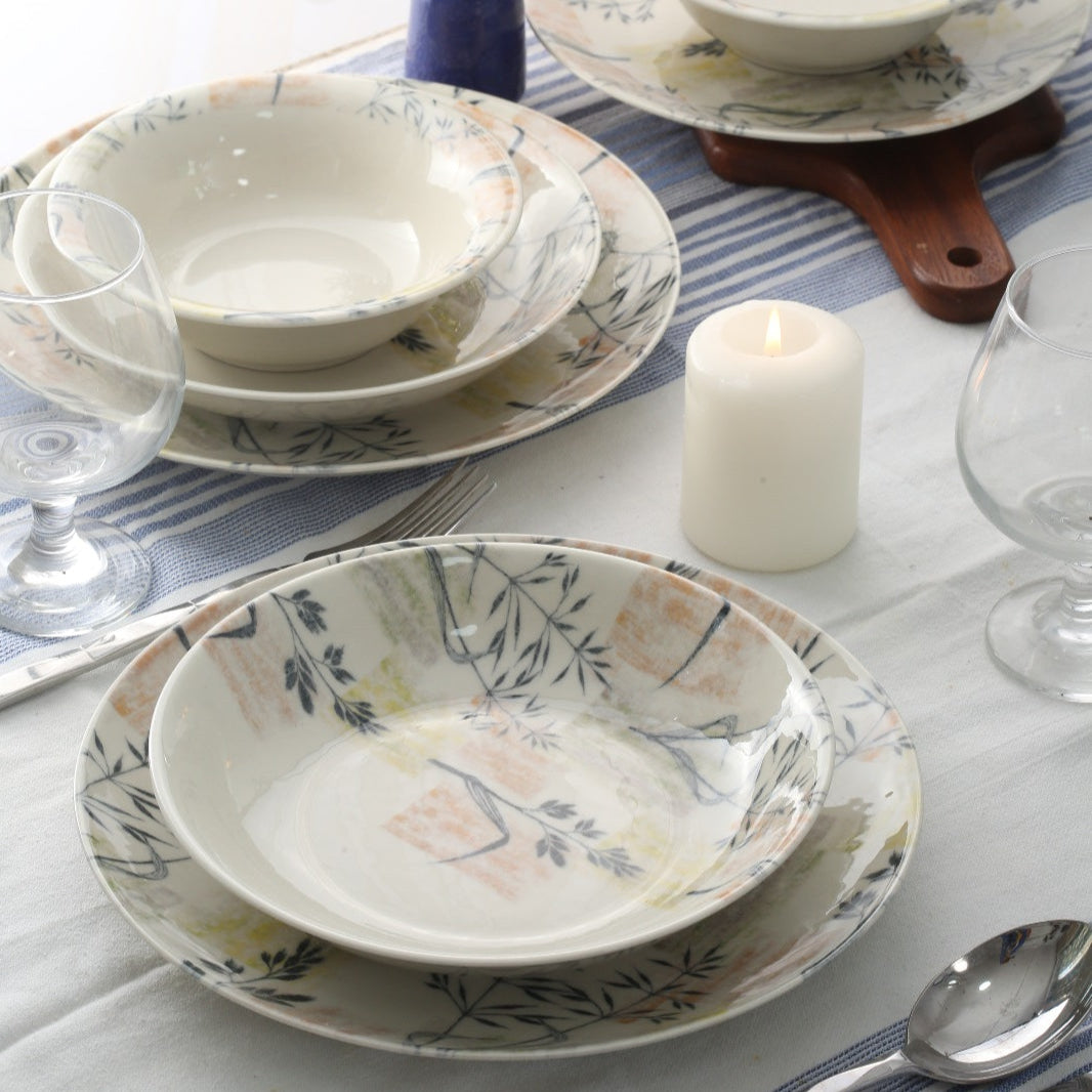 Semni dinner set 24 porcelain plates