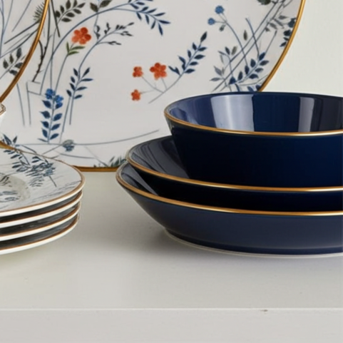 Turkflow Dinner set 24 Porcelain Plates