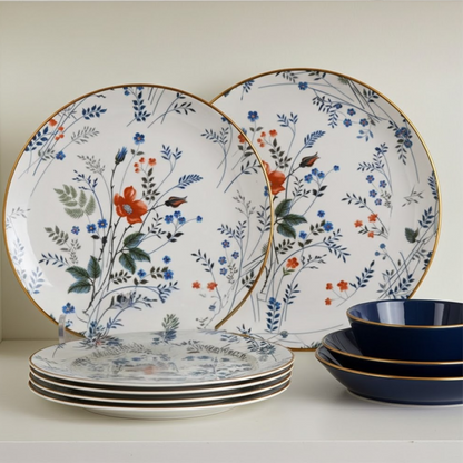 Turkflow Dinner set 24 Porcelain Plates