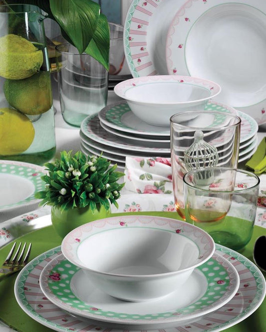 Redapple dinner set 24 porcelain plates